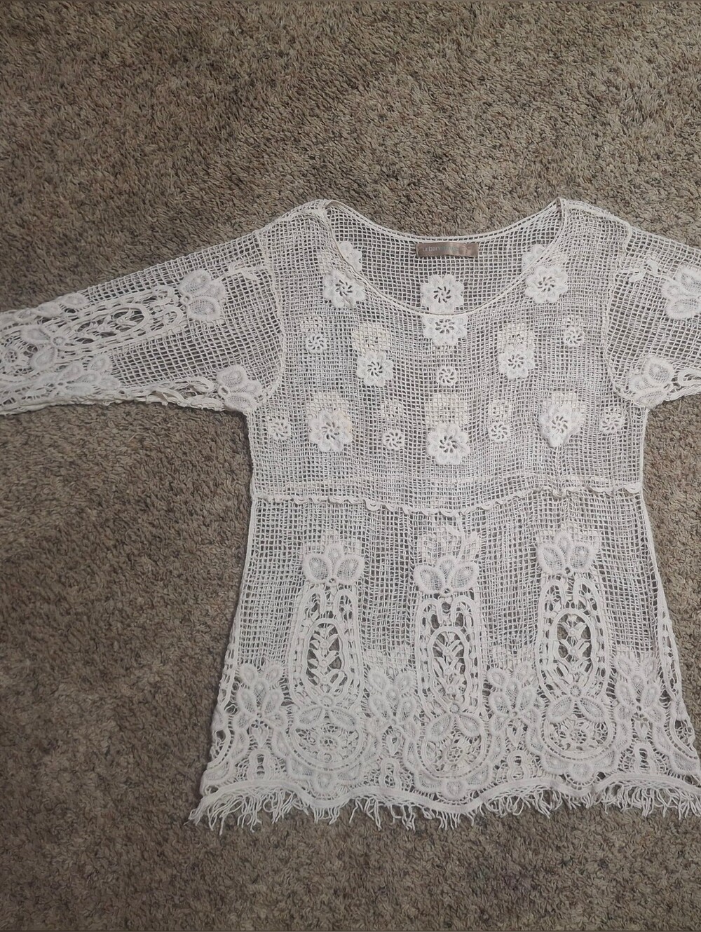 URBAN MANGO Crochet Lace Boho Women's Top